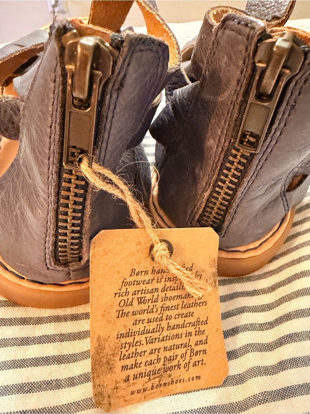 Born IWA Women's Woven Leather Sandals in Blue 9 - Picture 11 of 12